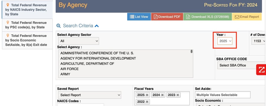 [SBA Guide] How to Search YOY Spending on NAICS Codes